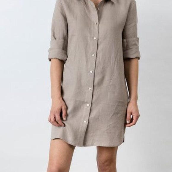 Cultiver Claude Linen Button Down Shirt - Picture 1 of 3